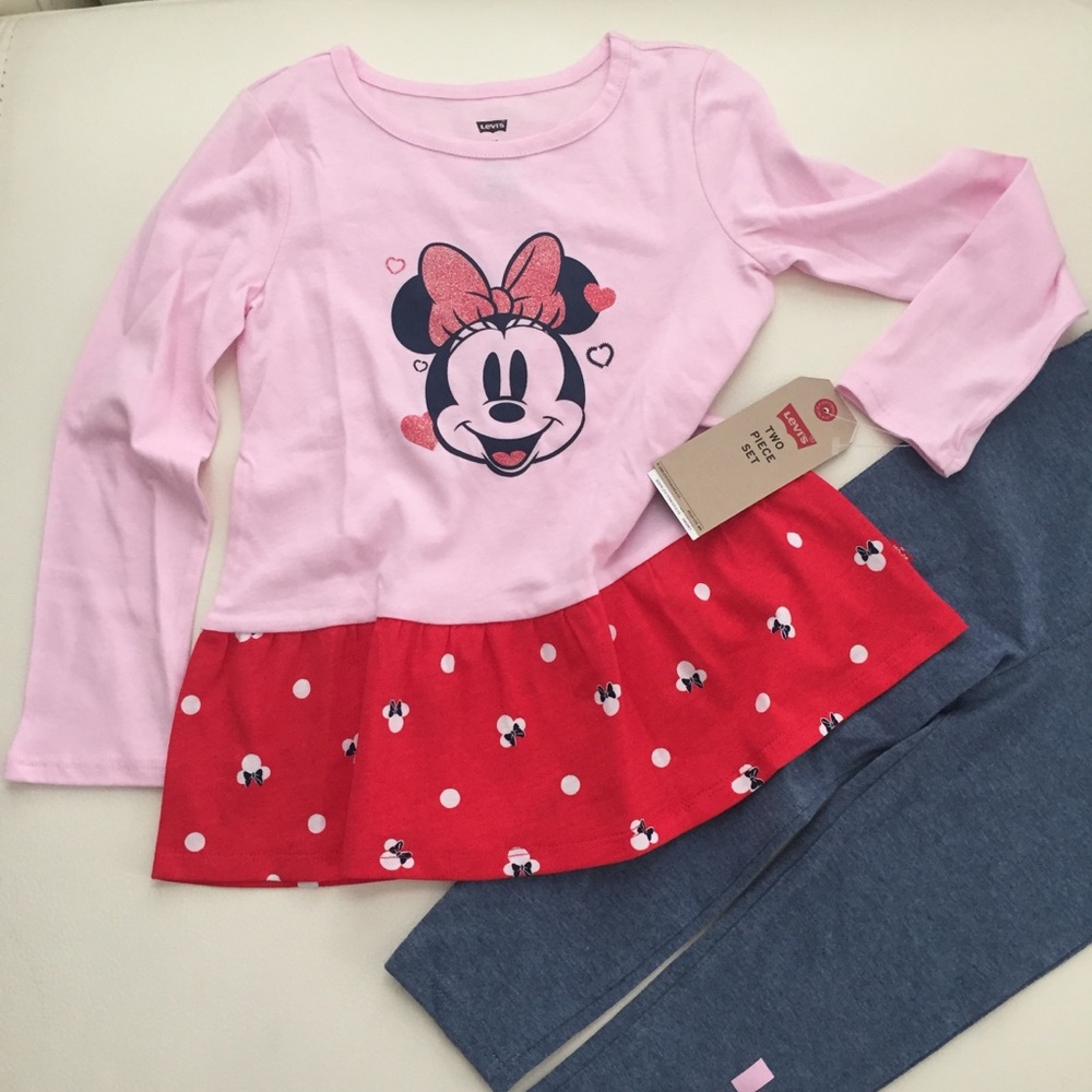 Disney by Levi’s Minnie Mouse Cute Pink Outfit - Picture 2 of 7